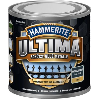 Hammerite Ultima Premium Metall-Schutzlack matt Anthrazitgrau 250 ml Hammerite Ultima Premium Metall-Schutzlack matt Anthrazitgrau 250 ml