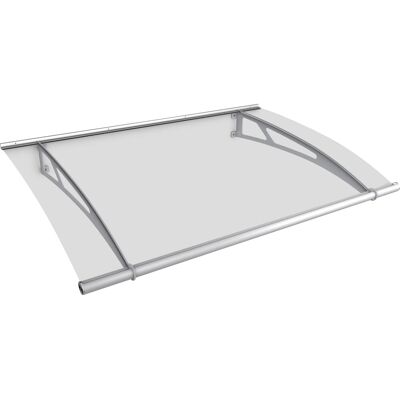 Gutta Edelstahl Überdachung 205x142cm - Klar/Weiß Satin Gutta Edelstahl Überdachung 205x142cm - Klar/Weiß Satin