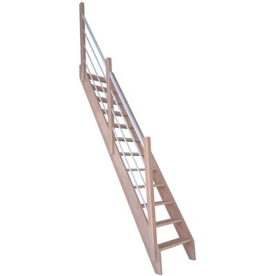 StarWood Treppen StarWood Treppe Buche 3000 Holz-Edelstahl-Geländer Weiß Links FSC® StarWood Treppen StarWood Treppe Buche 3000 Holz-Edelstahl-Geländer Weiß Links FSC®