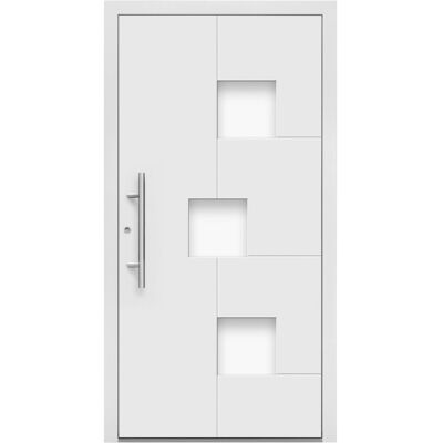 Splendoor Moderno Aluminium-Haustür Moderno M530/P 110 cm x 210 cm Weiß Anschlag Links Splendoor Moderno Aluminium-Haustür Moderno M530/P 110 cm x 210 cm Weiß Anschlag Links