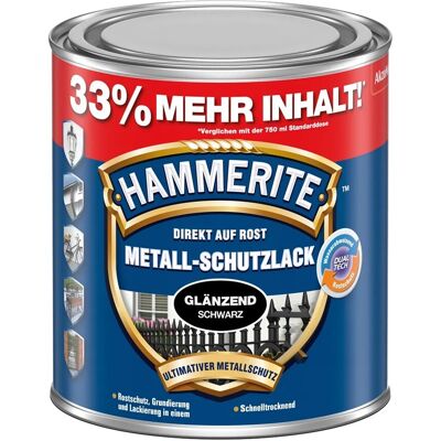 Hammerite Metall-Schutzlack Schwarz glänzend 1 l Hammerite Metall-Schutzlack Schwarz glänzend 1 l