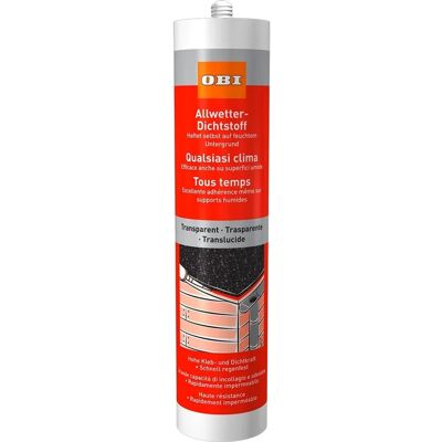 OBI Allwetter Dichtstoff Transparent 310 ml OBI Allwetter Dichtstoff Transparent 310 ml