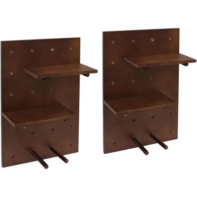 MCW 2er-Set Wandpaneel P24 4 Ebenen Aufhängung 60x40cm Braun MCW 2er-Set Wandpaneel P24 4 Ebenen Aufhängung 60x40cm Braun