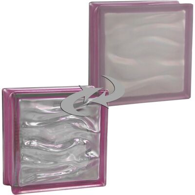 Fuchs Design - Glasbaustein 190x190x80 - Lila - Glass block Fuchs Design - Glasbaustein 190x190x80 - Lila - Glass block