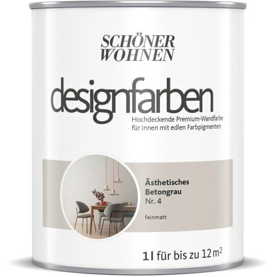Schöner Wohnen Designfarben Ästhetisches Betongrau 1 l Schöner Wohnen Designfarben Ästhetisches Betongrau 1 l