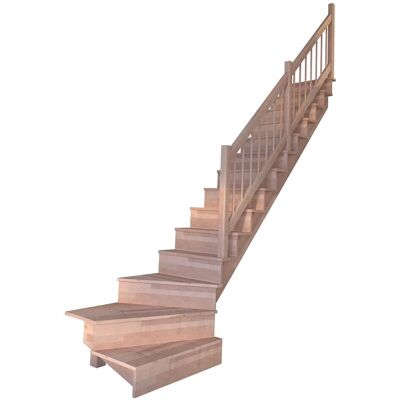 StarWood Treppen Treppe Lindos Pro Buche Gewendelt R 80 cm Setzstufen Holz-Design-Geländer FSC® StarWood Treppen Treppe Lindos Pro Buche Gewendelt R 80 cm Setzstufen Holz-Design-Geländer FSC®