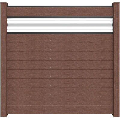 GroJa Steckzaun Solid mit Glas-Designeinsatz 30 cm 180x180x1,9 cm Terra GroJa Steckzaun Solid mit Glas-Designeinsatz 30 cm 180x180x1,9 cm Terra