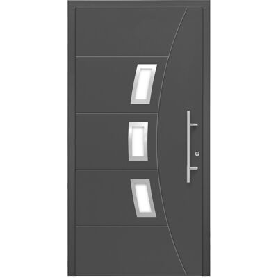 Splendoor Moderno Aluminium-Haustür Moderno M320/B 110 x 210 cm Anthrazit Metallic Anschlag Rechts Splendoor Moderno Aluminium-Haustür Moderno M320/B 110 x 210 cm Anthrazit Metallic Anschlag Rechts