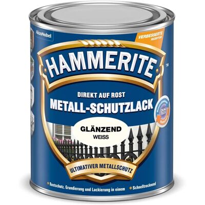 Hammerite Metall-Schutzlack Weiß glänzend 2,5 l Hammerite Metall-Schutzlack Weiß glänzend 2,5 l