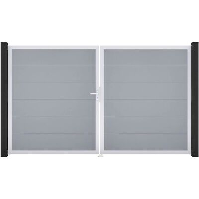 GroJa Steckzaun Tor BasicLine DIN Links EV1 Silbergrau GroJa Steckzaun Tor BasicLine DIN Links EV1 Silbergrau