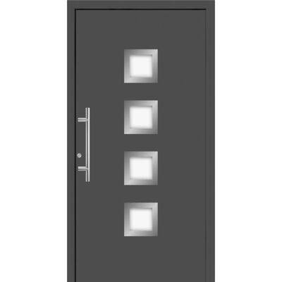 Splendoor Moderno Aluminium-Haustür Moderno M430/B 110 x 210 cm Anthrazit Metallic Anschlag Links Splendoor Moderno Aluminium-Haustür Moderno M430/B 110 x 210 cm Anthrazit Metallic Anschlag Links