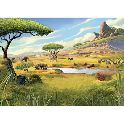 KOMAR Disney Der Lion King Savanna Tapete - Wandbeklebung KOMAR Disney Der Lion King Savanna Tapete - Wandbeklebung