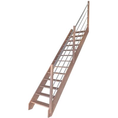StarWood Treppen StarWood Treppe Rhodos Buche Gerade Holz-Edelstahl-Geländer R FSC® StarWood Treppen StarWood Treppe Rhodos Buche Gerade Holz-Edelstahl-Geländer R FSC®