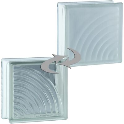 Fuchs Design BM Glasstein Midarc Super White 1-Seitig Satiniert 19 cm x 19 cm x 8 cm Fuchs Design BM Glasstein Midarc Super White 1-Seitig Satiniert 19 cm x 19 cm x 8 cm