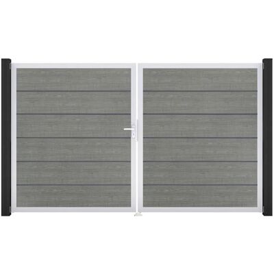 GroJa Tor 2-flg. Basicline Premium Grey Ash Cut EV1 306 cm x 180 cm DIN Links GroJa Tor 2-flg. Basicline Premium Grey Ash Cut EV1 306 cm x 180 cm DIN Links