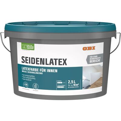 OBI Seidenlatex Weiß seidenglänzend 2,5 l OBI Seidenlatex Weiß seidenglänzend 2,5 l