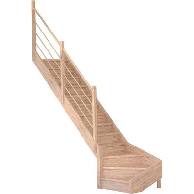 StarWood Treppen Treppe Mykonos Pro Eiche Gewendelt L 90 cm Setzstufen Holz-Design-Geländer FSC® StarWood Treppen Treppe Mykonos Pro Eiche Gewendelt L 90 cm Setzstufen Holz-Design-Geländer FSC®