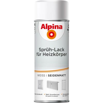 Alpina Sprüh-Lack für Heizkörper 400 ml seidenmatt Alpina Sprüh-Lack für Heizkörper 400 ml seidenmatt