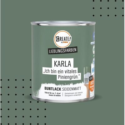 CREATE! by OBI Buntlack Lieblingsfarbe Karla Piniengrün Seidenmatt 0,75 l CREATE! by OBI Buntlack Lieblingsfarbe Karla Piniengrün Seidenmatt 0,75 l