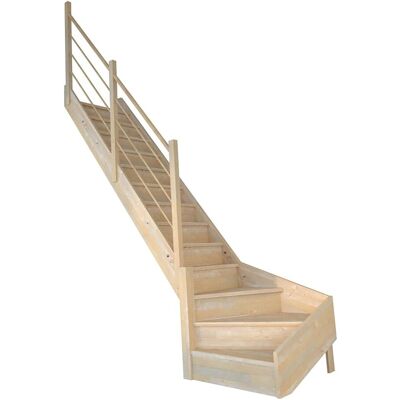 StarWood Treppen StarWood Treppe Korfu Fichte Gewendelt Links Setzstufen Holz-Design-Geländer StarWood Treppen StarWood Treppe Korfu Fichte Gewendelt Links Setzstufen Holz-Design-Geländer