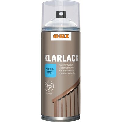 OBI Klarlack Spray Transparent seidenmatt 400 ml OBI Klarlack Spray Transparent seidenmatt 400 ml