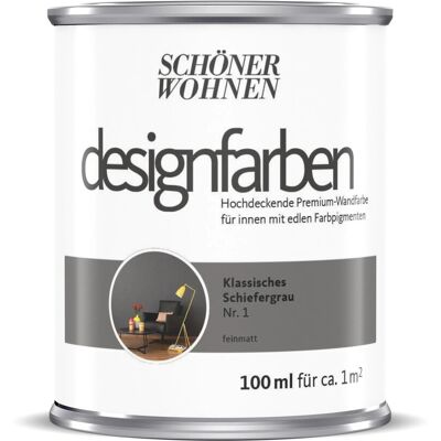 Schöner Wohnen Designfarben Klassisches Schiefergrau 100 ml Schöner Wohnen Designfarben Klassisches Schiefergrau 100 ml