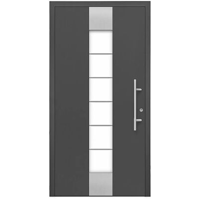 Splendoor Moderno Aluminium-Haustür Moderno M310/B 110 x 210 cm Anthrazit Metallic Anschlag Rechts Splendoor Moderno Aluminium-Haustür Moderno M310/B 110 x 210 cm Anthrazit Metallic Anschlag Rechts