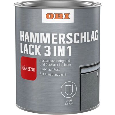 Obi Hammerschlaglack 3 in 1 Anthrazit glänzend 375 ml Obi Hammerschlaglack 3 in 1 Anthrazit glänzend 375 ml