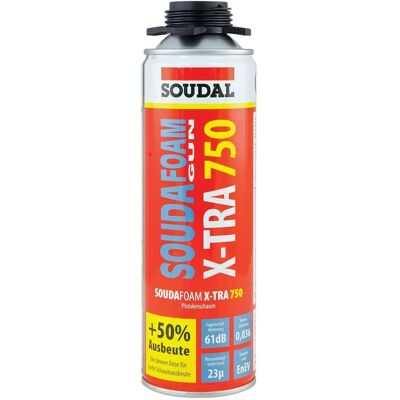 Soudal Soudafoam X-tra 750 Pistolenschaum 500 ml B3 Soudal Soudafoam X-tra 750 Pistolenschaum 500 ml B3