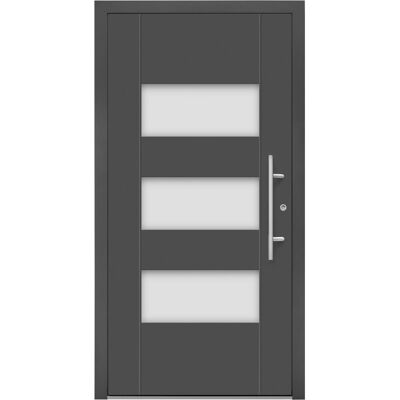Splendoor Moderno Aluminium-Haustür Moderno M500/B 110 cm x 210 cm Anthrazit Metallic Anschlag R Splendoor Moderno Aluminium-Haustür Moderno M500/B 110 cm x 210 cm Anthrazit Metallic Anschlag R