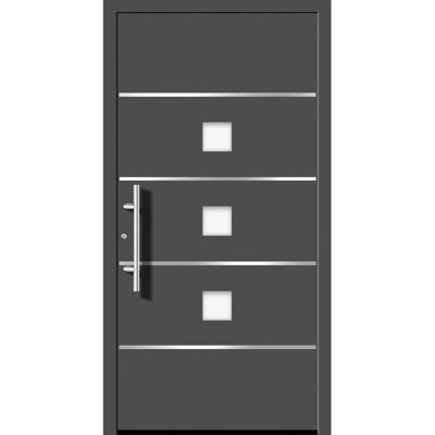 Splendoor Moderno Aluminium-Haustür Moderno M370/P 110 x 210 cm Anthrazit Metallic Anschlag Links Splendoor Moderno Aluminium-Haustür Moderno M370/P 110 x 210 cm Anthrazit Metallic Anschlag Links
