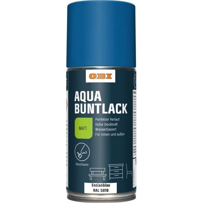 OBI Buntlack Spray RAL 5010 Enzianblau matt wv 150 ml OBI Buntlack Spray RAL 5010 Enzianblau matt wv 150 ml