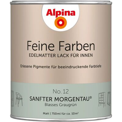 Alpina Feine Farben Lack No. 12 Sanfter Morgentau ® Grau-Grün edelmatt 750 ml Alpina Feine Farben Lack No. 12 Sanfter Morgentau ® Grau-Grün edelmatt 750 ml