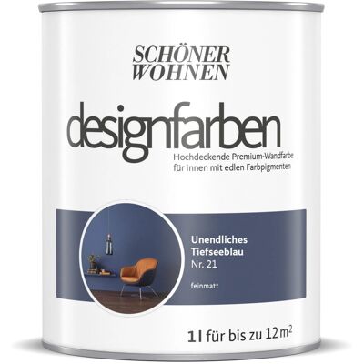 Schöner Wohnen Designfarben Unendliches Tiefseeblau 1 l Schöner Wohnen Designfarben Unendliches Tiefseeblau 1 l
