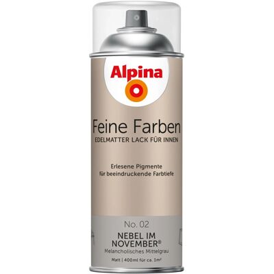 Alpina Feine Farben Sprühlack No. 02 Nebel im November® edelmatt 400 ml Alpina Feine Farben Sprühlack No. 02 Nebel im November® edelmatt 400 ml