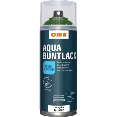 OBI Buntlack Spray RAL 6002 Laubgrün seidenglänzend wv 400 ml OBI Buntlack Spray RAL 6002 Laubgrün seidenglänzend wv 400 ml