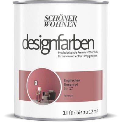 Schöner Wohnen Designfarben Englisches Rosenrot 1 l Schöner Wohnen Designfarben Englisches Rosenrot 1 l