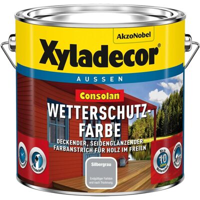 Xyladecor Consolan Wetterschutzfarbe Silbergrau seidenglänzend 2,5 l Xyladecor Consolan Wetterschutzfarbe Silbergrau seidenglänzend 2,5 l
