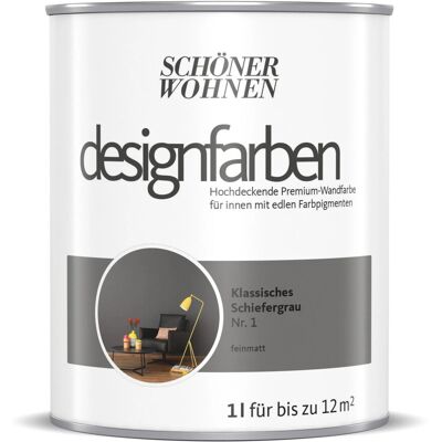 SCHÖNER WOHNEN Klassisches Schiefergrau Innenfarbe - Wandfarbe SCHÖNER WOHNEN Klassisches Schiefergrau Innenfarbe - Wandfarbe
