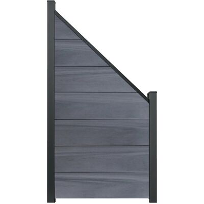 GroJa Steckzaun Schräg Solid-Grande 90 x 180/90 cm Steingrau Co-Extrudiert GroJa Steckzaun Schräg Solid-Grande 90 x 180/90 cm Steingrau Co-Extrudiert