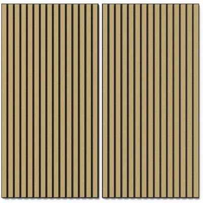 Denpanels Akustikpaneel Wandverkleidung Eiche MDF Natur Akustikfilz Schwarz 119,8 cm Denpanels Akustikpaneel Wandverkleidung Eiche MDF Natur Akustikfilz Schwarz 119,8 cm