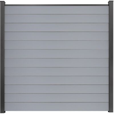 GroJa Steckzaun Schmal Basicline 180 cm x 180 cm Silbergrau GroJa Steckzaun Schmal Basicline 180 cm x 180 cm Silbergrau
