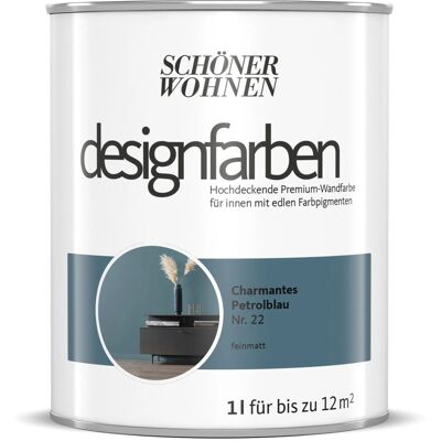 Schöner Wohnen Designfarben Charmantes Petrolblau 1 l Schöner Wohnen Designfarben Charmantes Petrolblau 1 l