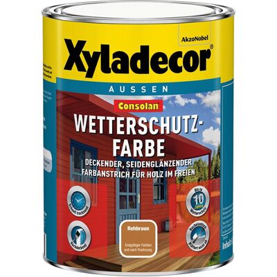 Xyladecor Consolan Wetterschutzfarbe Rehbraun seidenglänzend 750 ml Xyladecor Consolan Wetterschutzfarbe Rehbraun seidenglänzend 750 ml