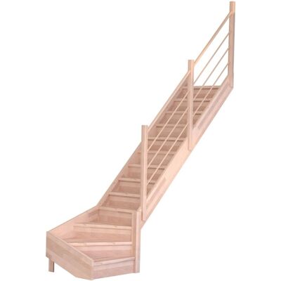 StarWood Treppen Treppe Mykonos Pro Buche Gewendelt R 80 cm Setzstufen Holz-Design-Geländer FSC® StarWood Treppen Treppe Mykonos Pro Buche Gewendelt R 80 cm Setzstufen Holz-Design-Geländer FSC®