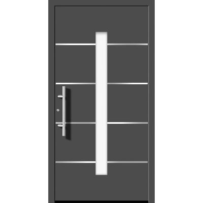 Splendoor Moderno Aluminium-Haustür Moderno M400/P 110 x 210 cm Anthrazit Metallic Anschlag Links Splendoor Moderno Aluminium-Haustür Moderno M400/P 110 x 210 cm Anthrazit Metallic Anschlag Links