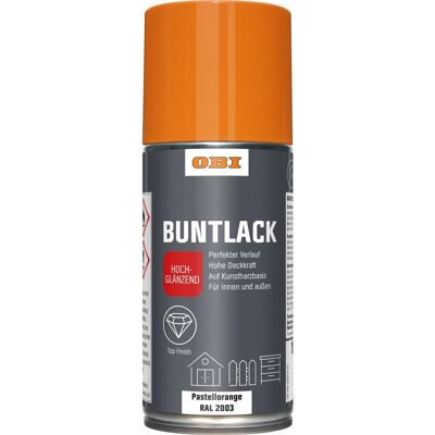 OBI Buntlack Spray RAL 2003 Pastellorange hochglänzend 150 ml OBI Buntlack Spray RAL 2003 Pastellorange hochglänzend 150 ml