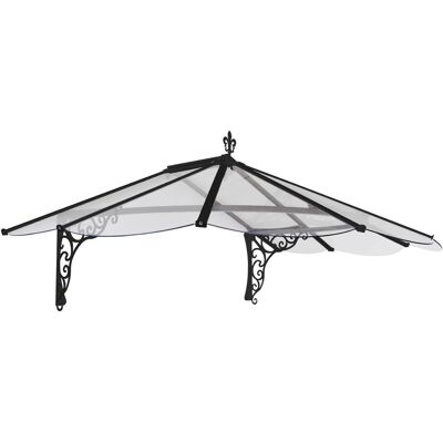 CANOPIA by PALRAM Canopia Vordach Iris 1,8 m x 1,3 m Schwarz klar CANOPIA by PALRAM Canopia Vordach Iris 1,8 m x 1,3 m Schwarz klar