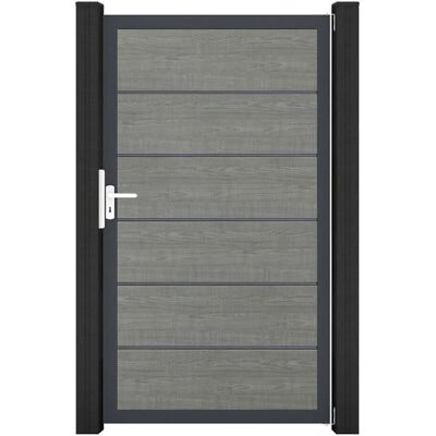 GroJa Tor 1-flg. Basicline Premium 100 cm x 180 cm Grey Ash Cut Rahmen DB703 GroJa Tor 1-flg. Basicline Premium 100 cm x 180 cm Grey Ash Cut Rahmen DB703