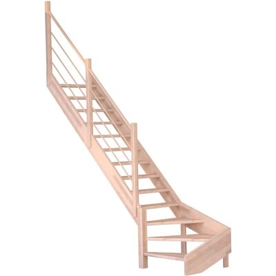 StarWood Treppen Treppe Mykonos Pro Buche Gewendelt L 90 cm Holz-Design-Geländer FSC® StarWood Treppen Treppe Mykonos Pro Buche Gewendelt L 90 cm Holz-Design-Geländer FSC®
